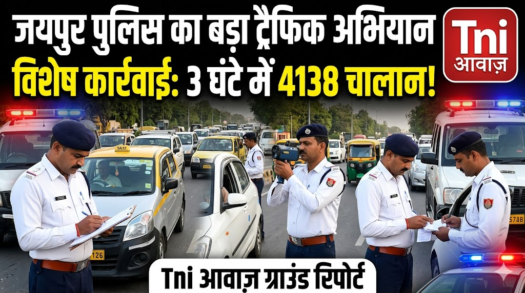 जयपुर रेंज पुलिस का विशेष ट्रैफिक अभियान, 3 घंटे में 4138 वाहनों पर कार्रवाई
