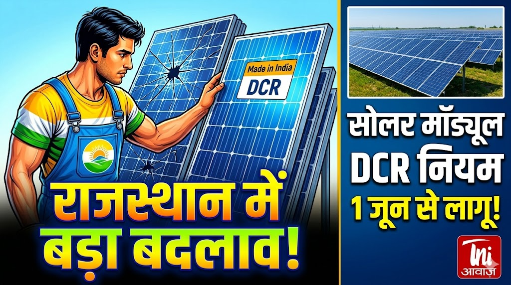 राजस्थान में सोलर मॉड्यूल के लिए डीसीआर नियम 1 जून से लागू