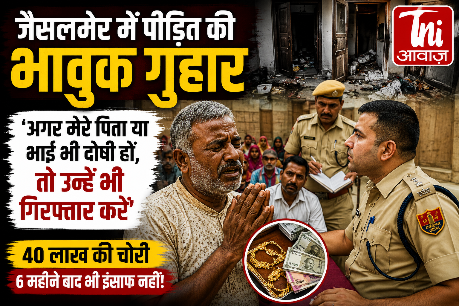40 लाख की चोरी से टूटा परिवार, SP के सामने फूट पड़ा पीड़ित का दर्द