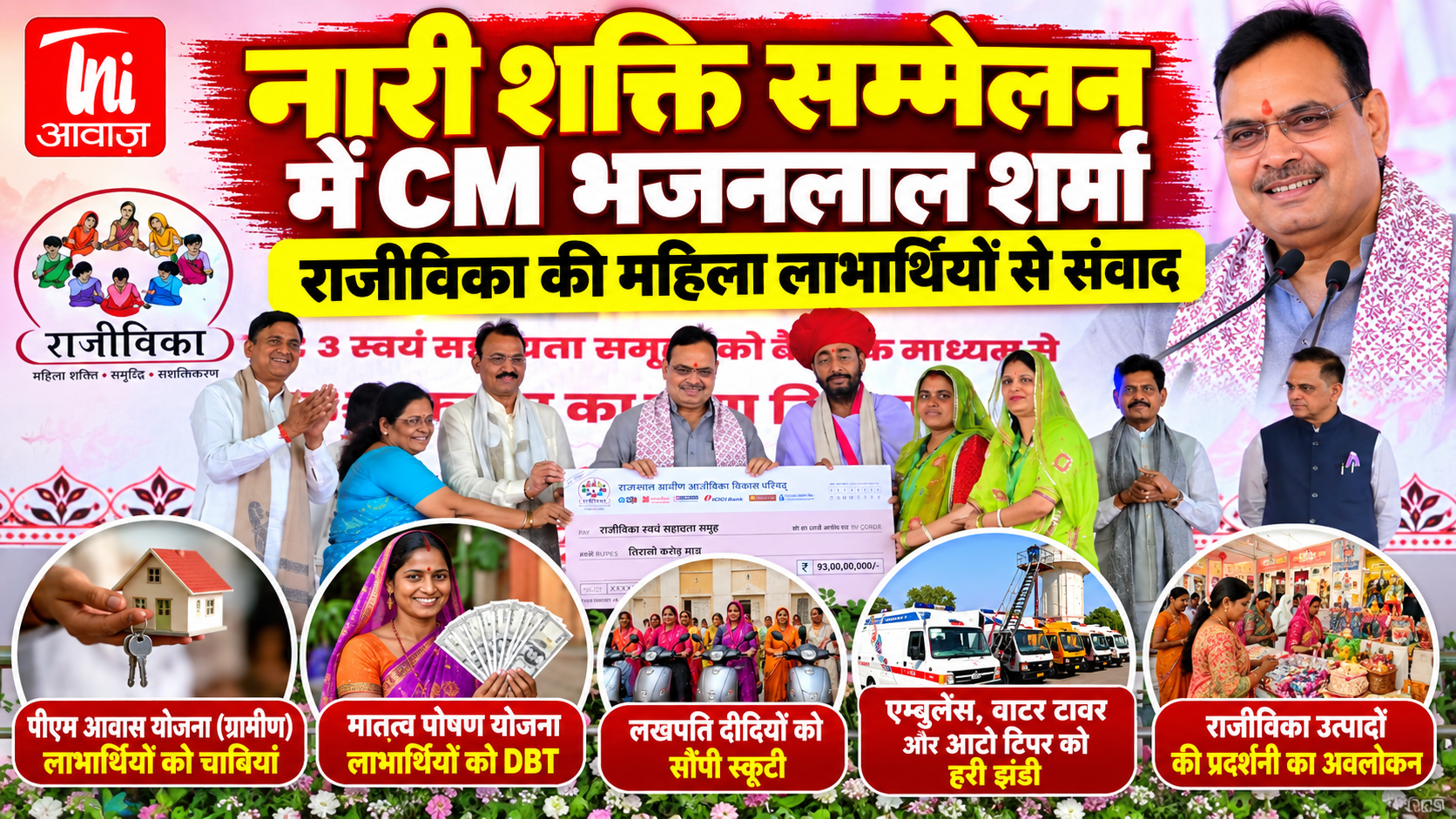 नारी शक्ति सम्मेलन में CM भजनलाल शर्मा ने महिला लाभार्थियों से किया संवाद, योजनाओं का दिया लाभ
