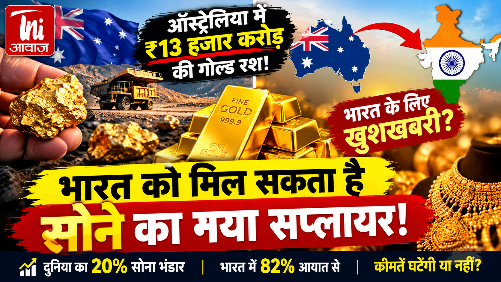 भारत को मिलने वाला है सोने का नया खजाना? ऑस्ट्रेलिया में ₹13 हजार करोड़ की गोल्ड रश, दुनिया के 20% सोने का भंडार