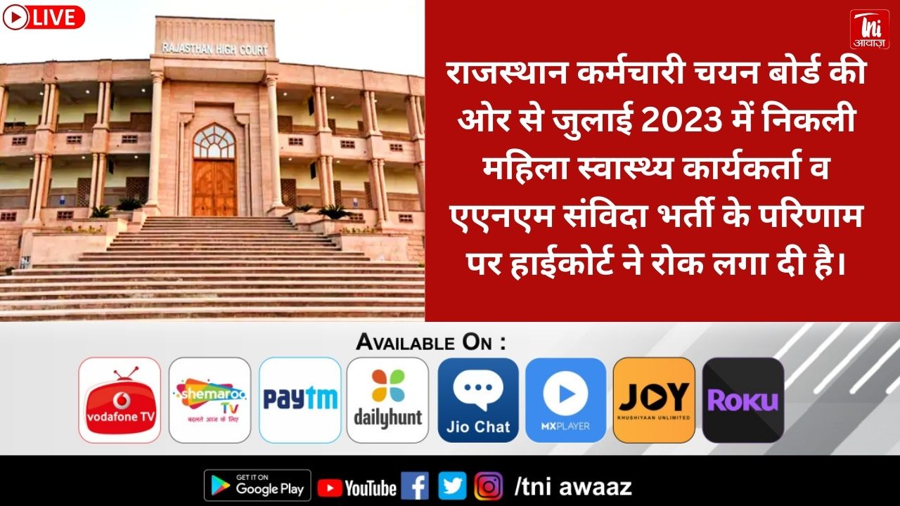 महिला स्वास्थ्य कार्यकर्ता व एएनएम भर्ती के परिणाम पर रोक: सरकार के न्यूनतम आयु नियम को दी चुनौती, कहा-12वीं के 2 साल का कोर्स होता है