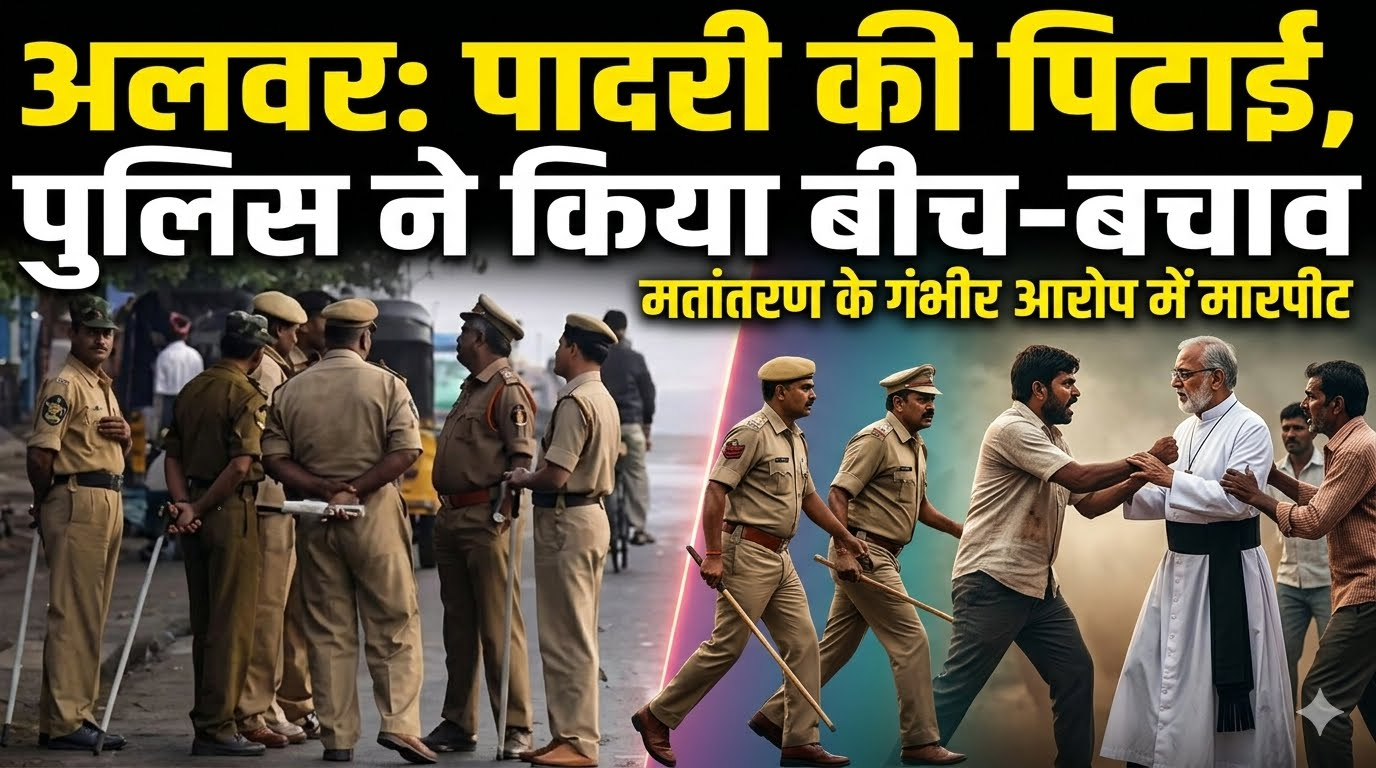 अलवर में पादरी पर मतांतरण आरोप में पिटाई, पुलिस ने बीच-बचाव किया