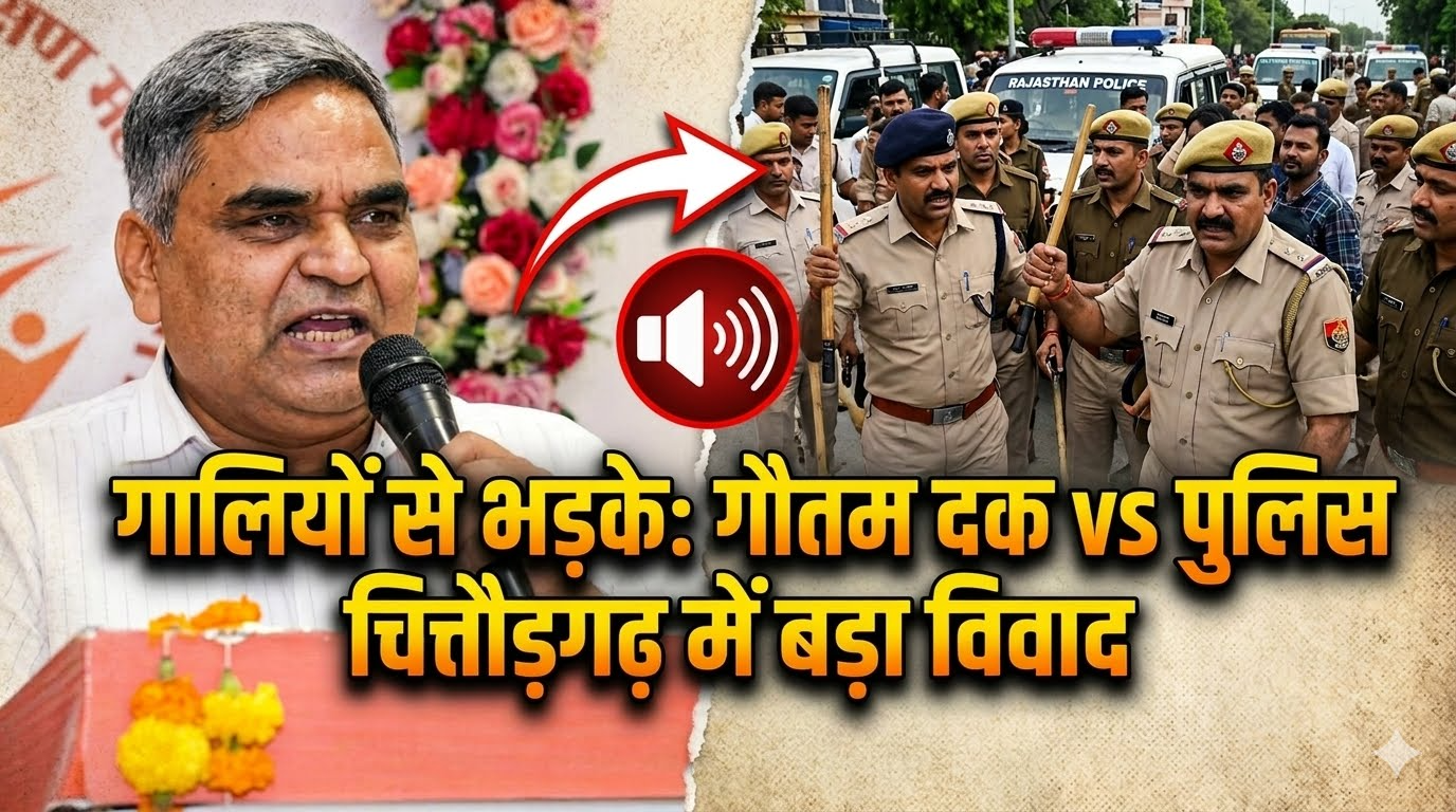 चित्तौड़गढ़ में मंत्री गौतम दक का पुलिसकर्मियों को गालियों से भड़का विवाद