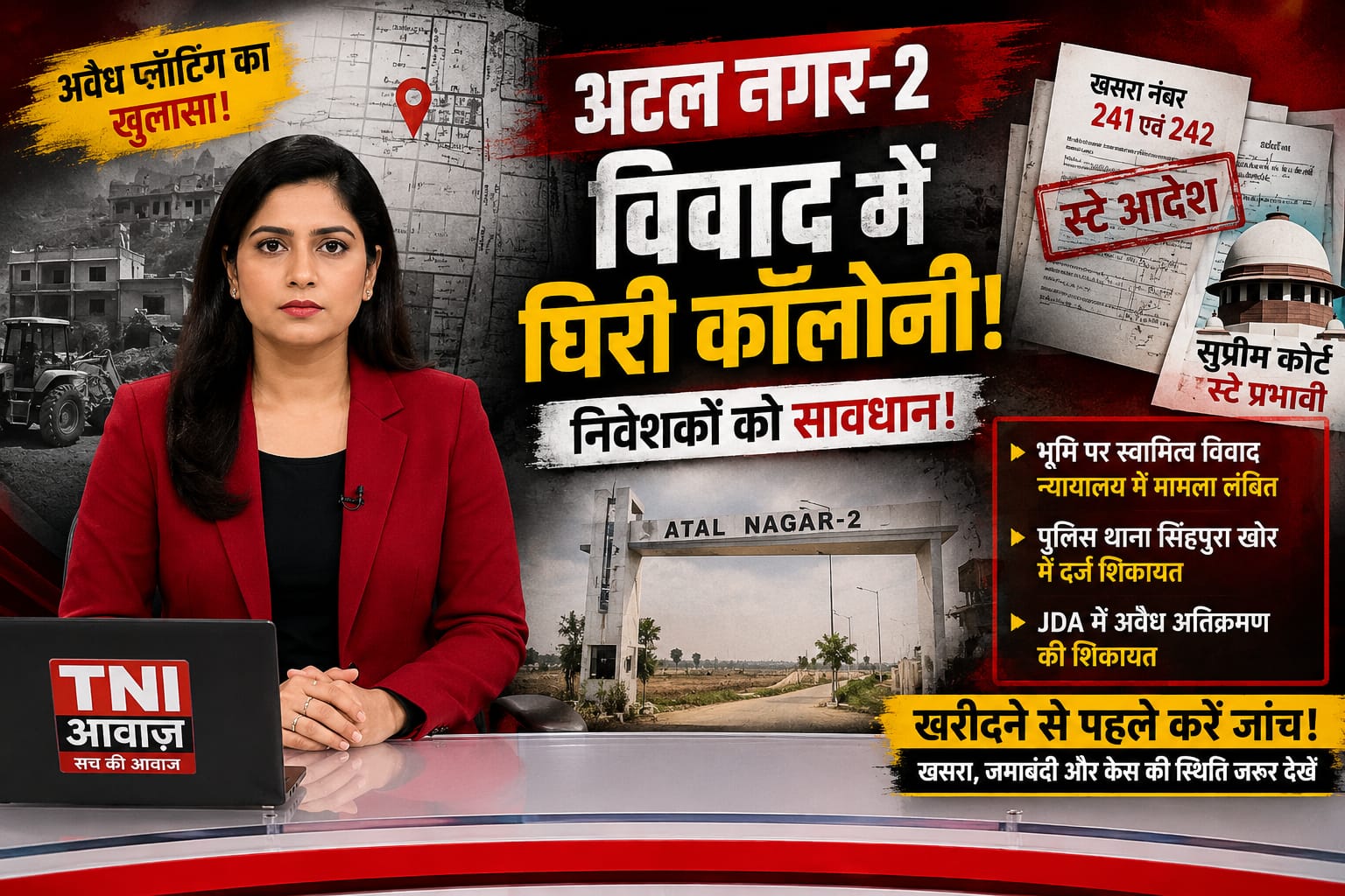 स्टे वाली जमीन पर प्लॉटिंग? अटल नगर-2 को लेकर बड़ा विवाद, खरीदार रहें सावधान!
