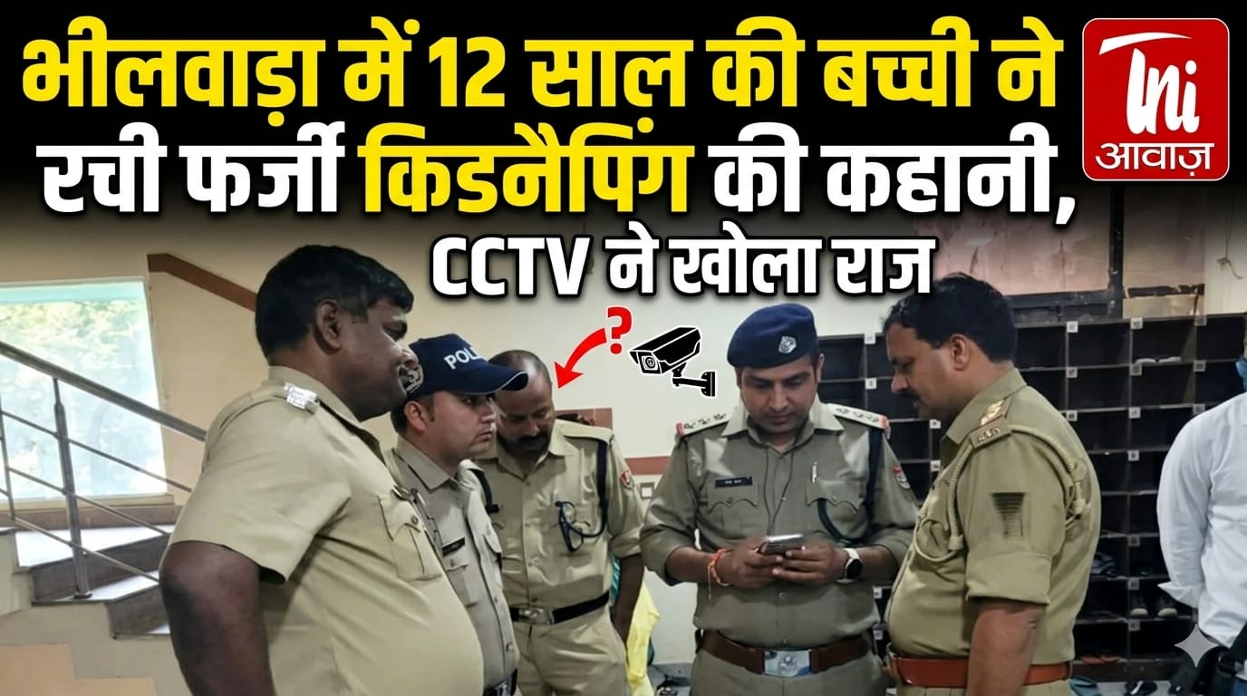 भीलवाड़ा में 12 साल की बच्ची ने रची फर्जी किडनैपिंग की कहानी, CCTV ने खोला राज