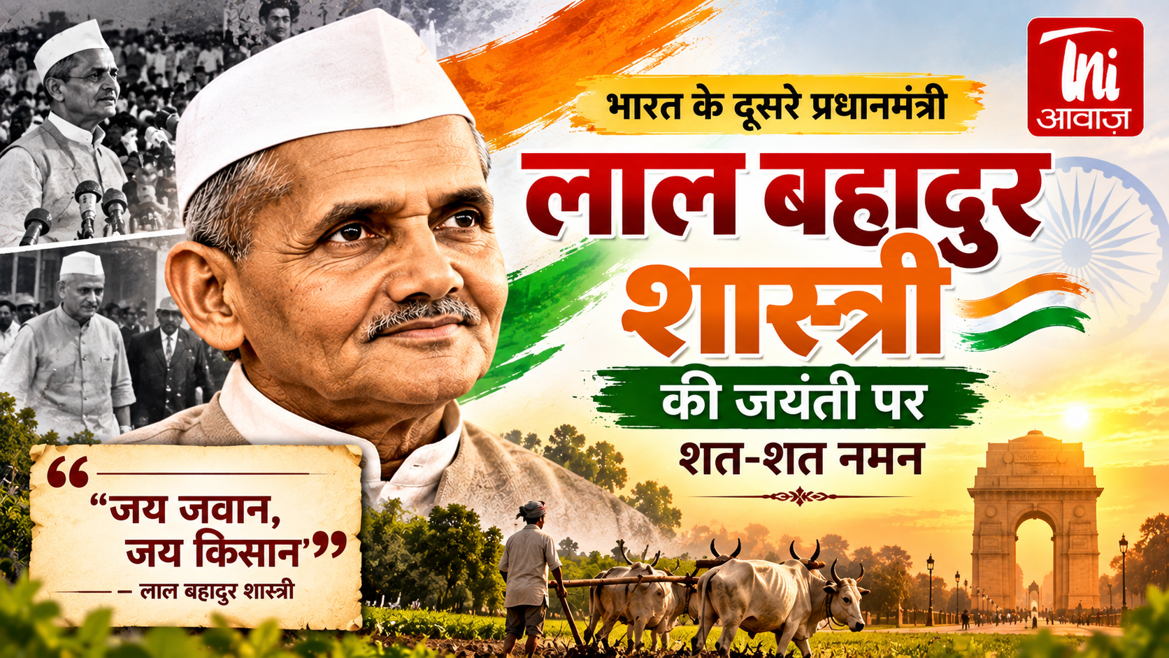 लाल बहादुर शास्त्री: सादगी, ईमानदारी और राष्ट्रसेवा की मिसाल, भारत के दूसरे प्रधानमंत्री की जीवन यात्रा और देश के प्रति योगदान