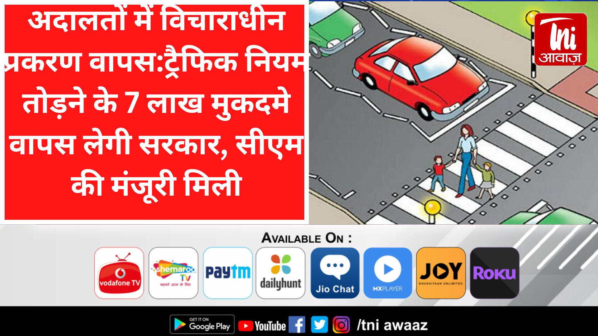 अदालतों में विचाराधीन प्रकरण वापस:ट्रैफिक नियम तोड़ने के 7 लाख मुकदमे वापस लेगी सरकार, सीएम की मंजूरी मिली