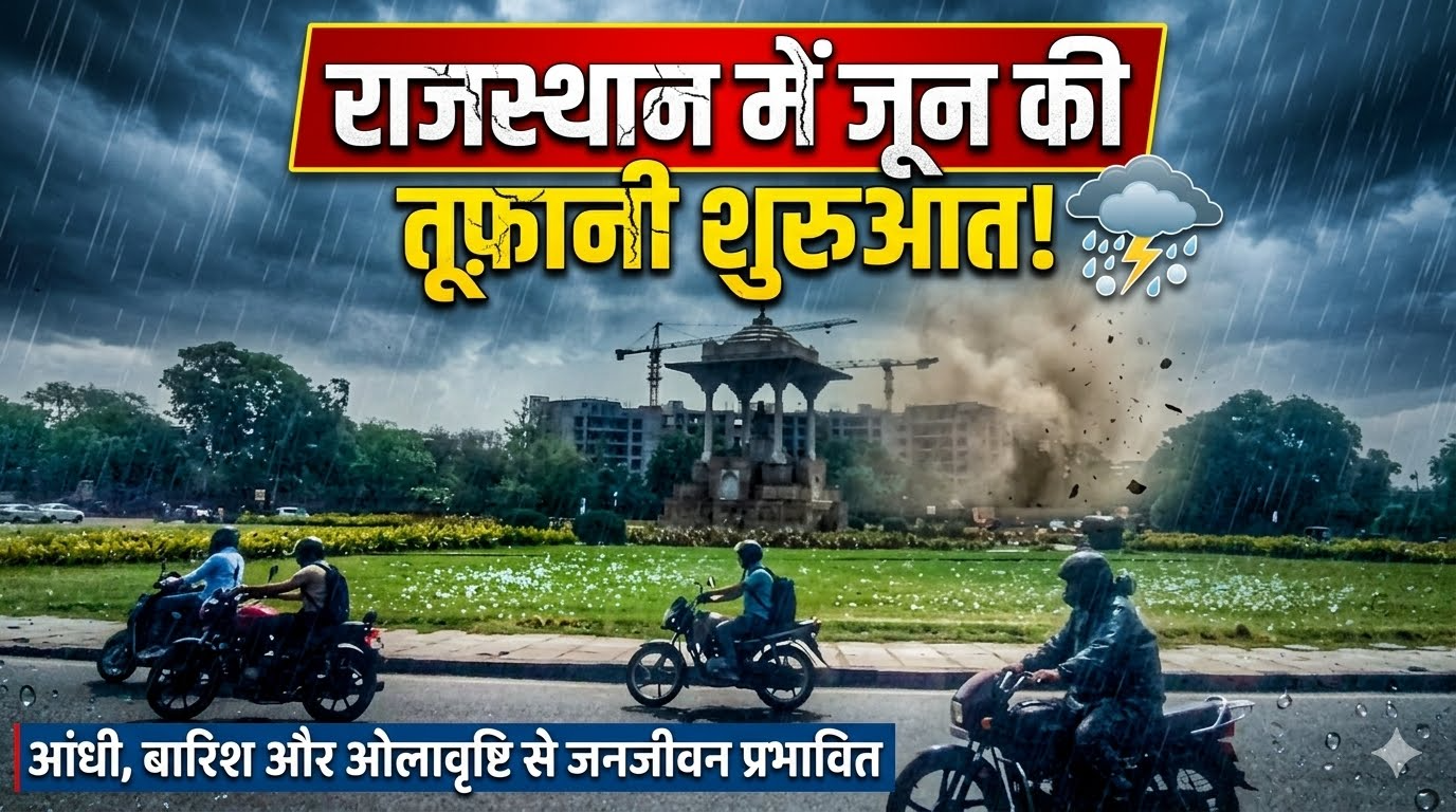 राजस्थान में जून की शुरुआत आंधी, बारिश और ओलावृष्टि के साथ