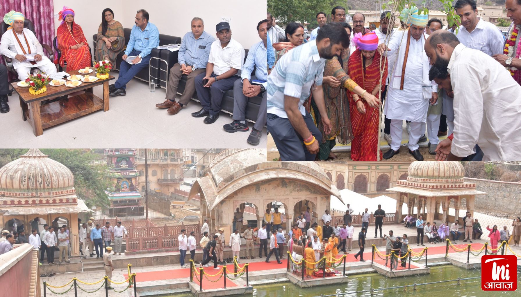 गलता तीर्थ में 'वंदे गंगा जल संरक्षण अभियान': मंत्री जोगाराम पटेल व महापौर कुसुम यादव ने किया जल पूजन व श्रमदान