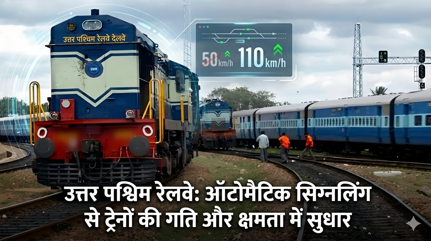 उत्तर पश्चिम रेलवे में ऑटोमैटिक सिग्नलिंग से ट्रेनों की गति और क्षमता में सुधार