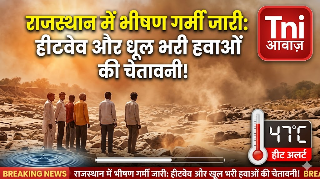 राजस्थान में भीषण गर्मी जारी, हीटवेव अलर्ट और धूल भरी हवाओं की चेतावनी