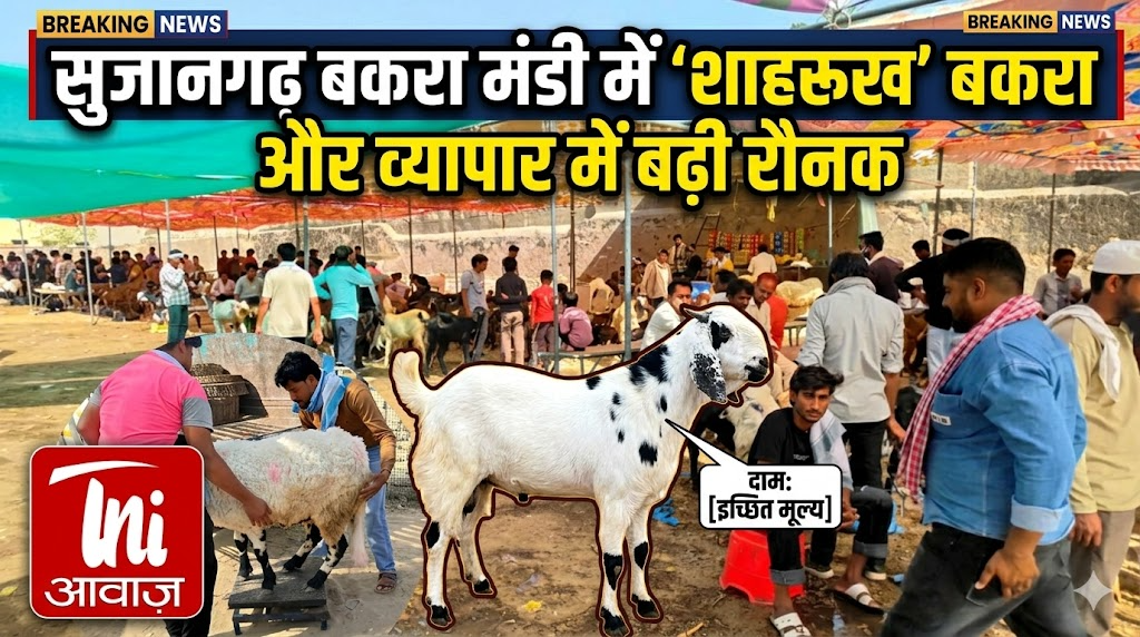 सुजानगढ़ बकरा मंडी में 'शाहरूख' बकरा और व्यापार में बढ़ी रौनक