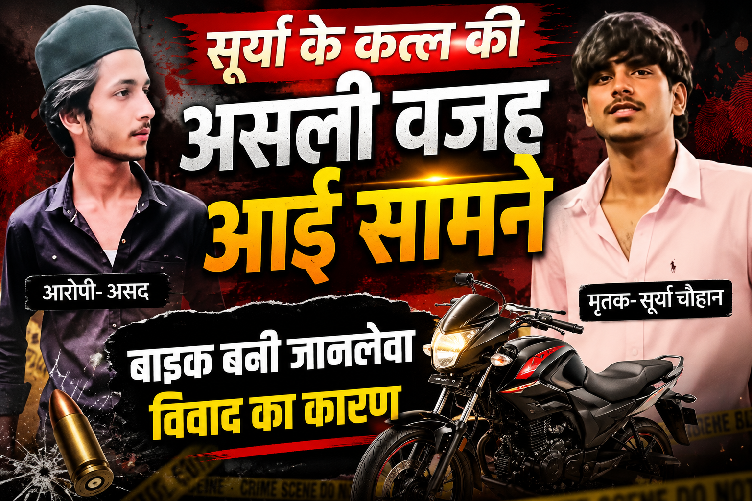सूर्या के कत्ल की असली वजह आई सामने, बाइक बनी जानलेवा विवाद का कारण।