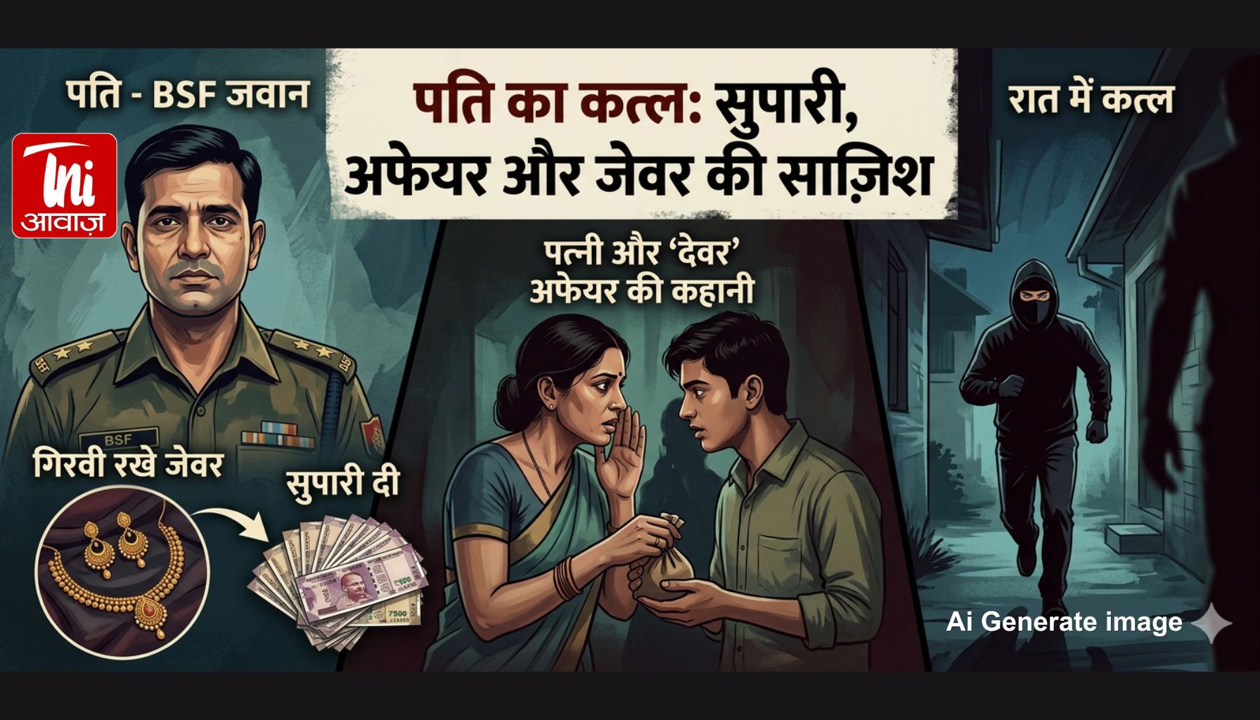 पति बना रास्ते का रोड़ा! देवर संग अफेयर में पत्नी ने रची खौफनाक साजिश, जेवर गिरवी रख दी सुपारी