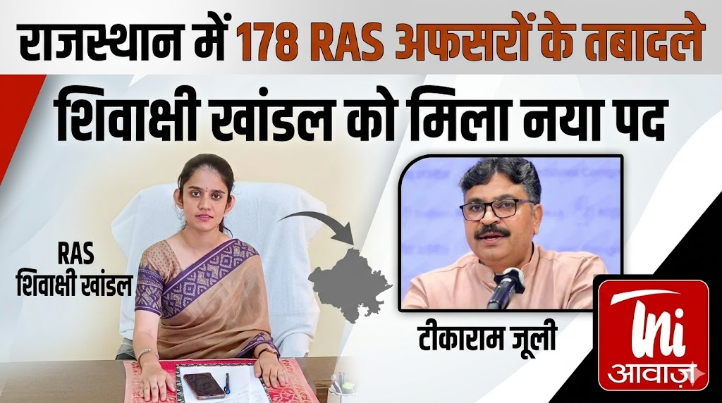 राजस्थान में 178 RAS अफसरों के तबादले, शिवाक्षी खांडल को मिला नया पद