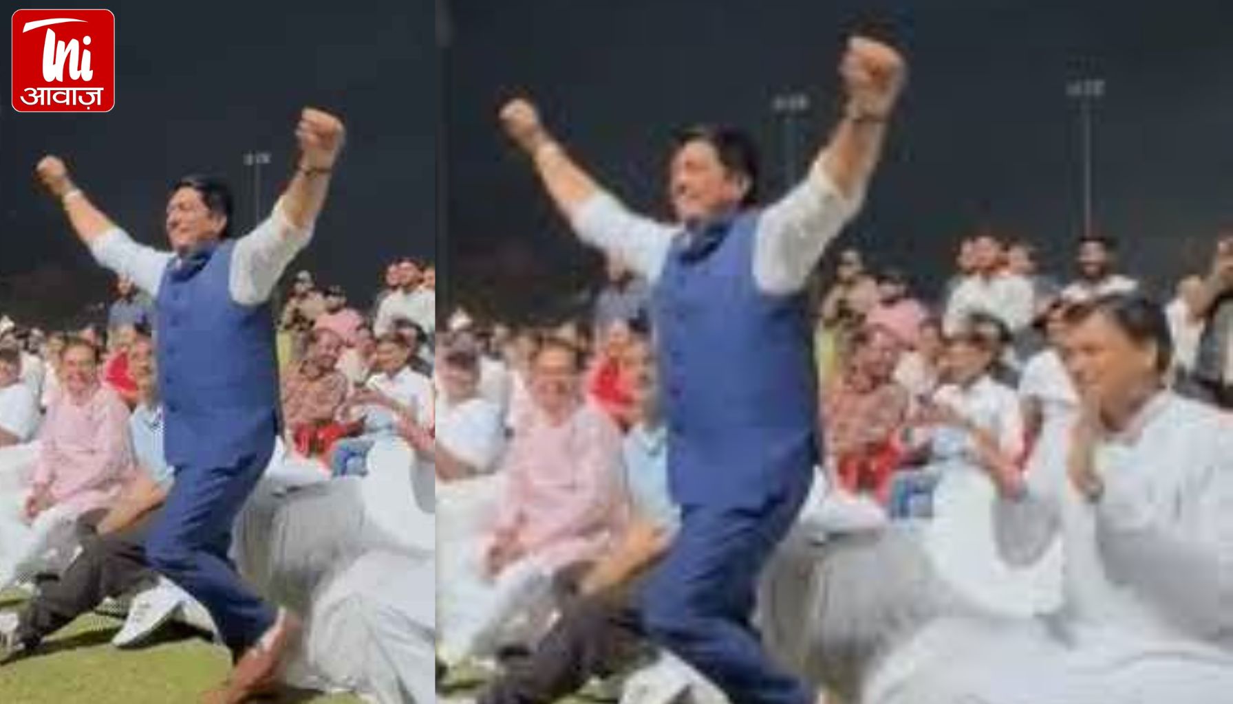 शिवम दुबे के चौके-छक्कों पर मंत्री का डांस: SMS स्टेडियम में वर्ल्ड कप फाइनल की स्क्रीनिंग, हरभजन बोले—भारत ही जीतेगा
