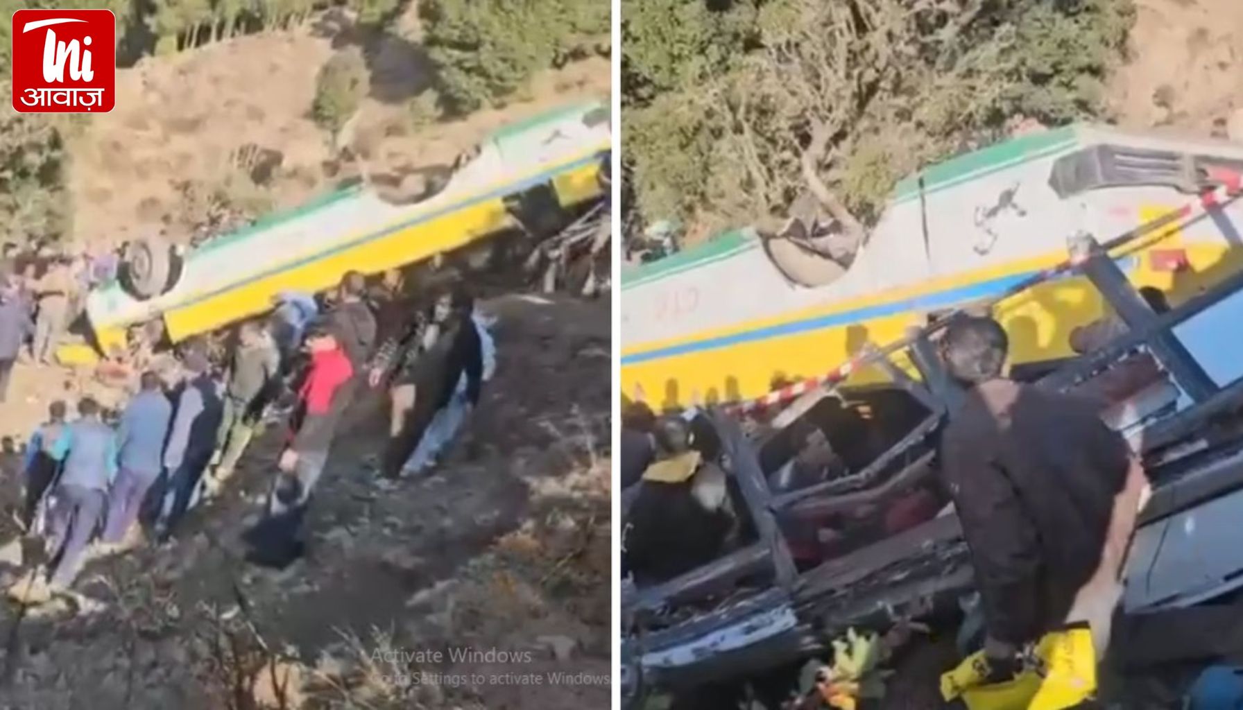 कुपवी से शिमला जा रही निजी बस 50 मीटर गहरी खाई में गिरी, राहत-बचाव जारी; मृतकों की संख्या बढ़ने की आशंका