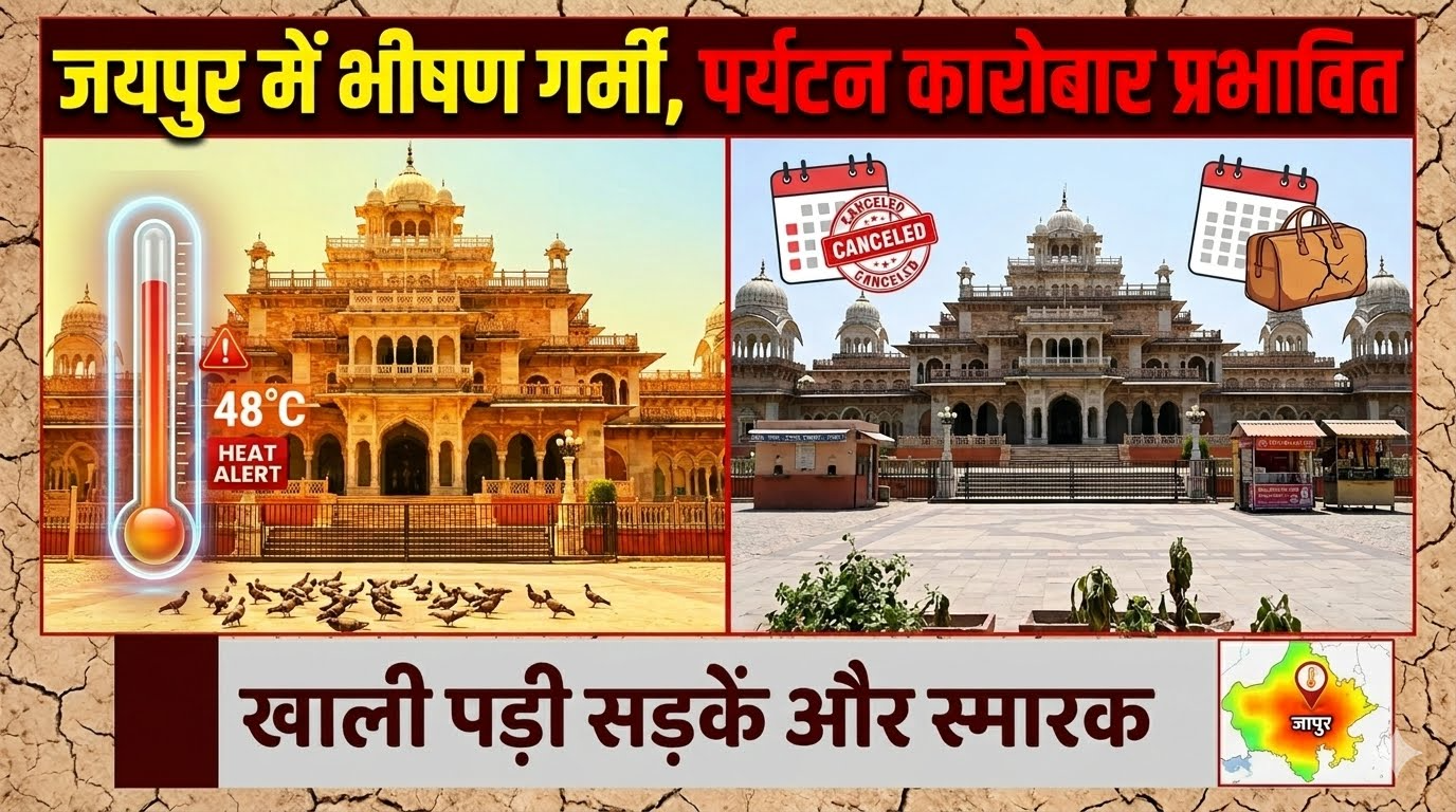 जयपुर में भीषण गर्मी, पर्यटन कारोबार प्रभावित
