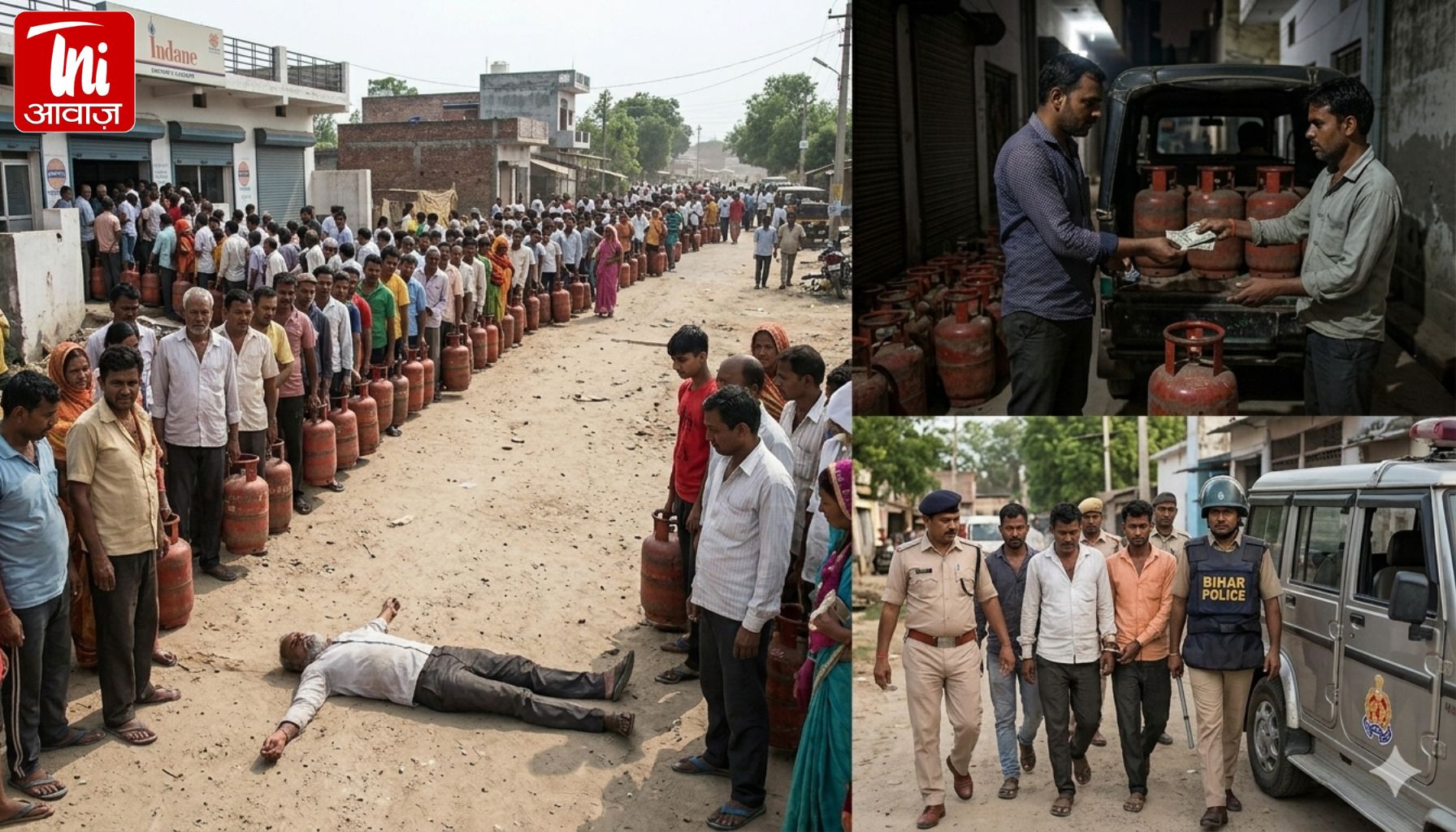 गैस के लिए सड़क पर लेट गया ग्राहक! लखनऊ में सिलेंडर संकट से हड़कंप, लंबी कतारें; कालाबाजारी पर 24 FIR, 6 गिरफ्तार