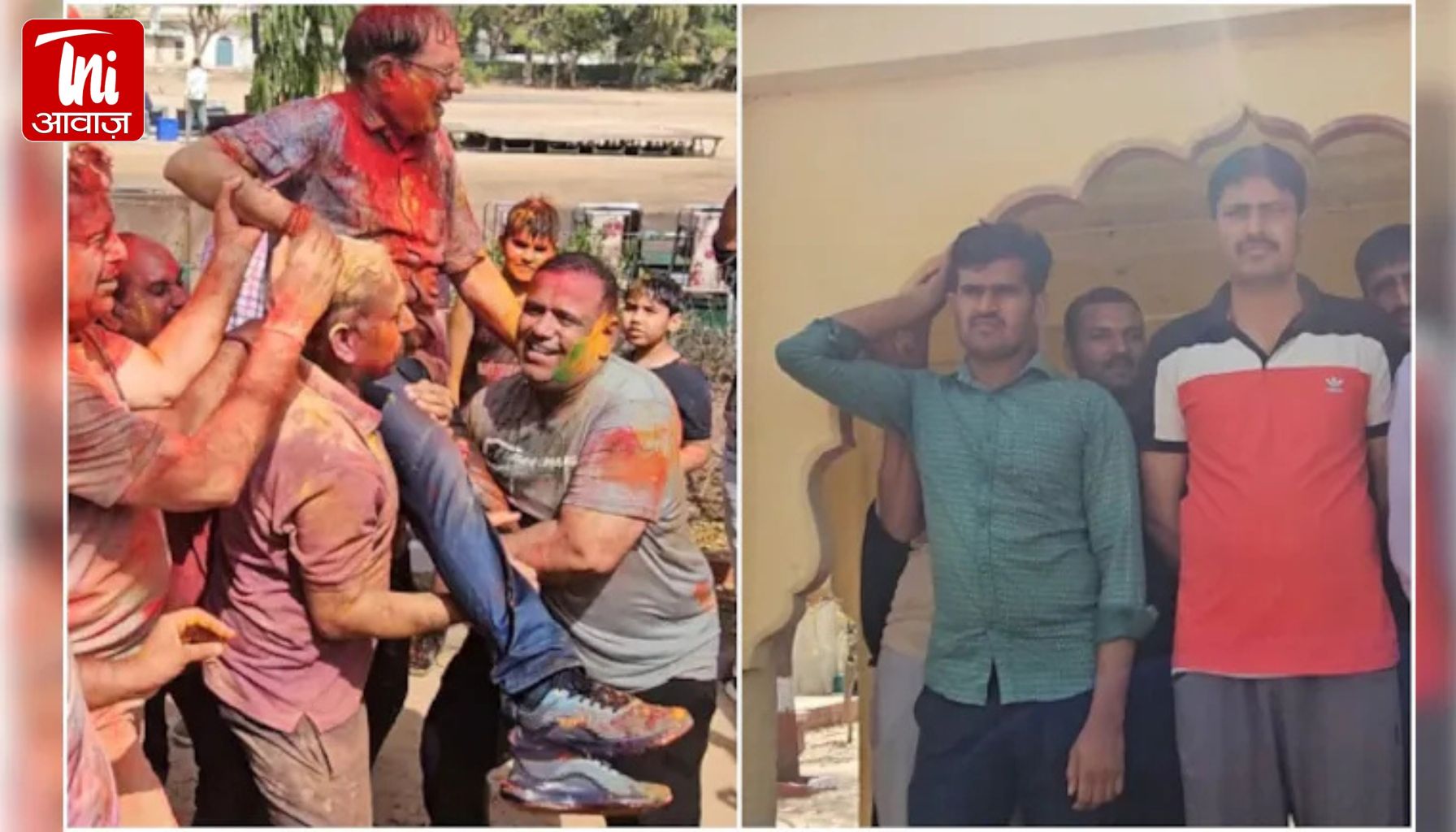 Jodhpur Police Holi: जोधपुर में कमिश्नर-एसपी ने होली खेली, दूर खड़े देखते रहे पुलिसकर्मी