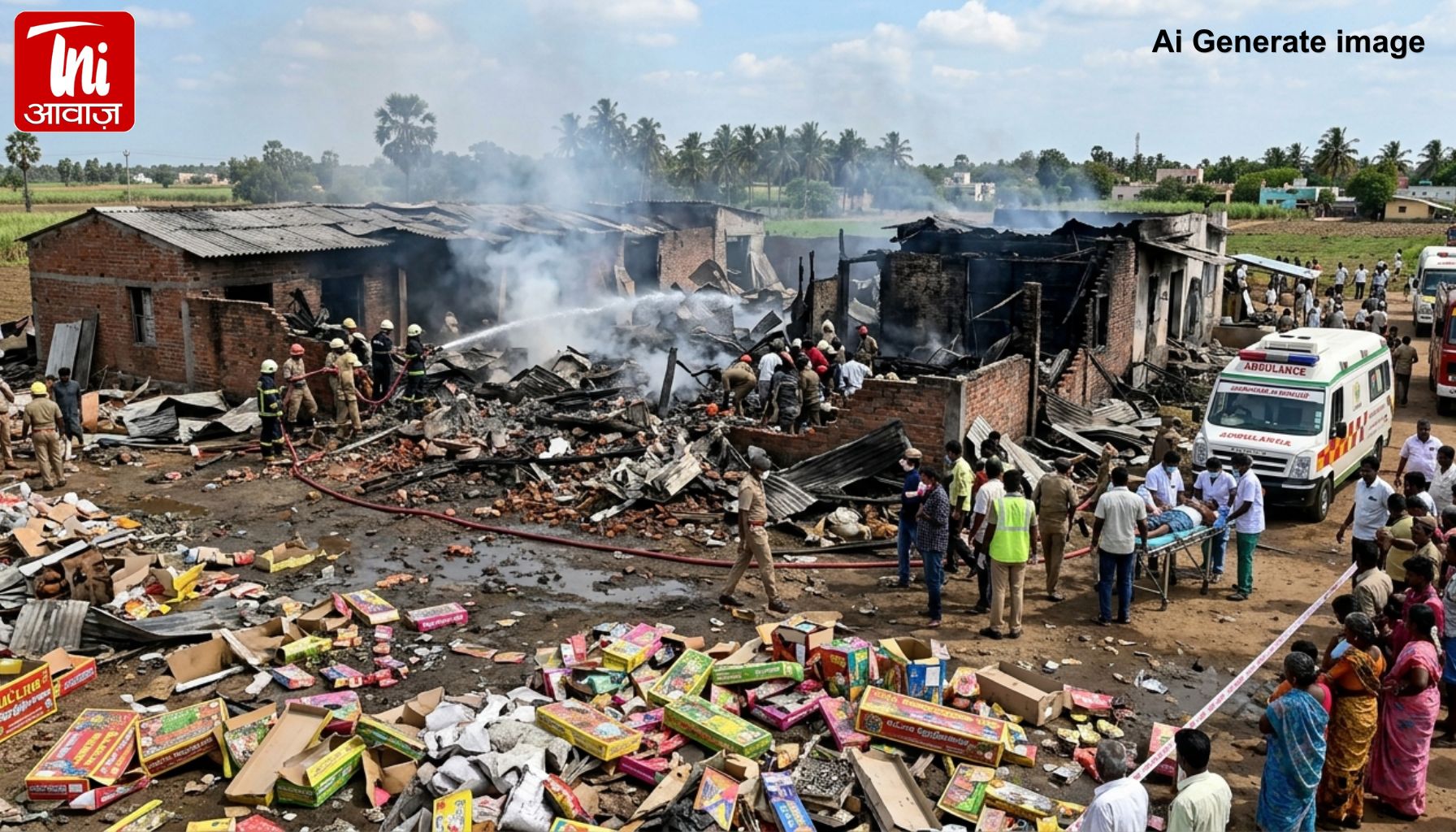 तमिलनाडु में मौत का धमाका: पटाखा फैक्ट्री में ब्लास्ट से 16 की मौत, मलबे में अब भी फंसे कई मजदूर!