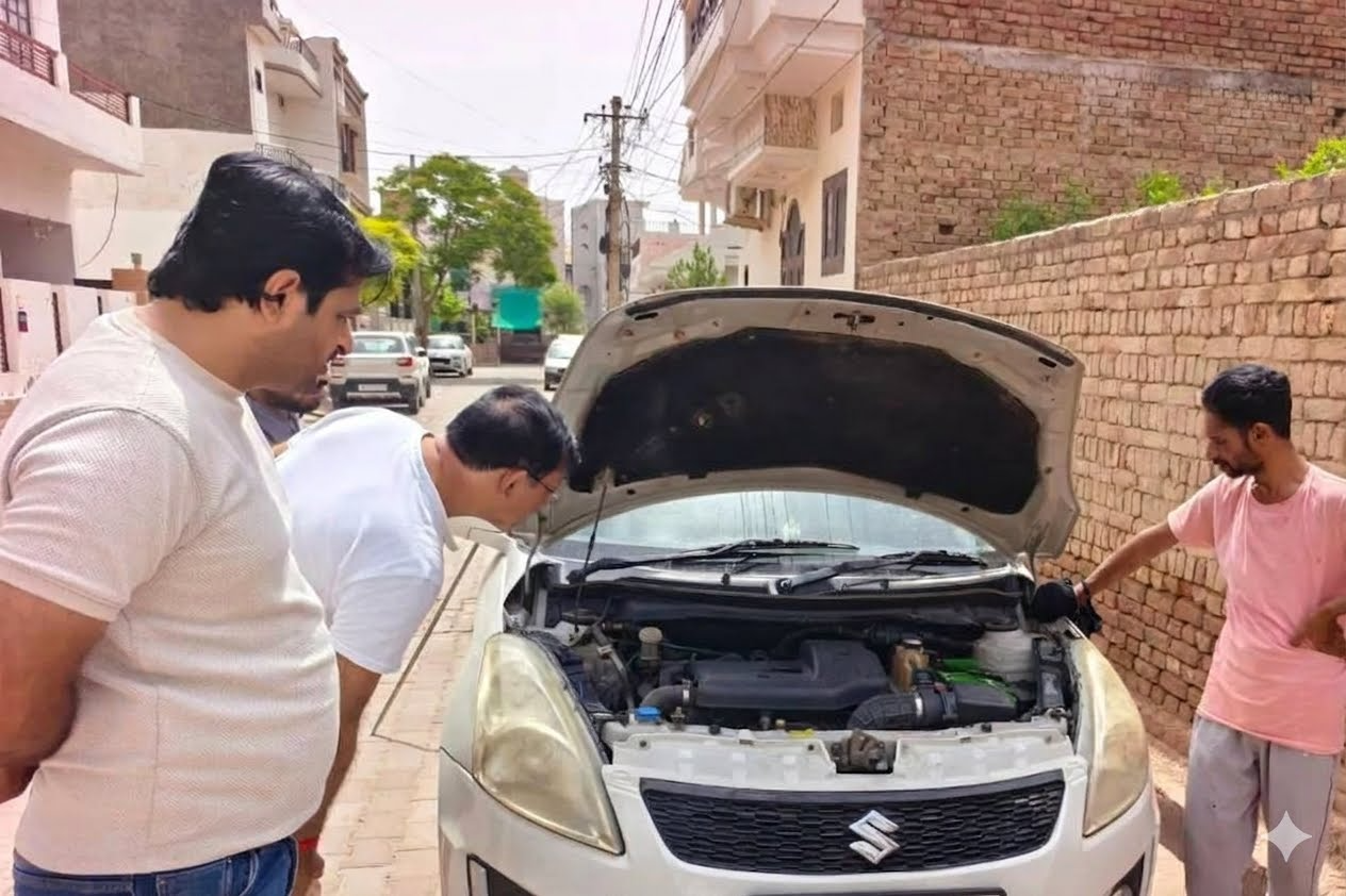 अनूपगढ़ में कार के बोनट में घुसा जहरीला सांप, 2 घंटे के रेस्क्यू के बाद सुरक्षित बाहर निकाला