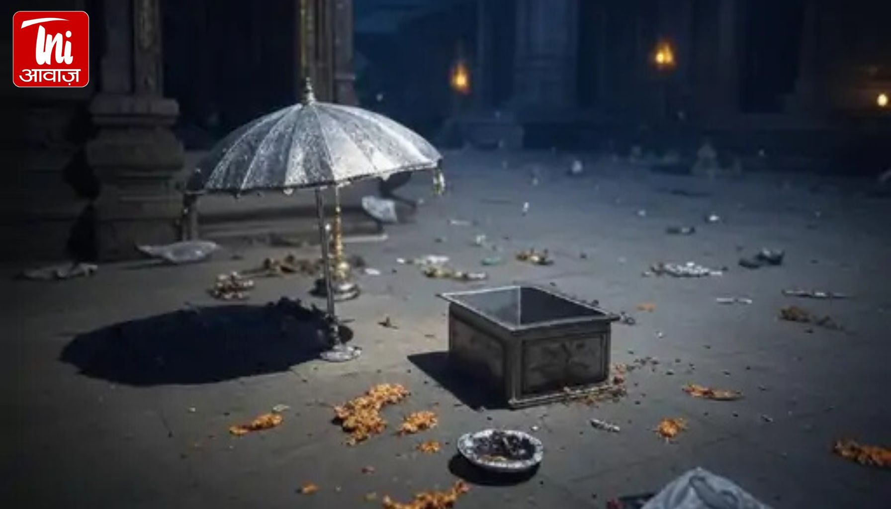 सीकर में जगदंबा माता मंदिर में चोरी: चांदी के छत्र और नकदी लेकर फरार हुए चोर