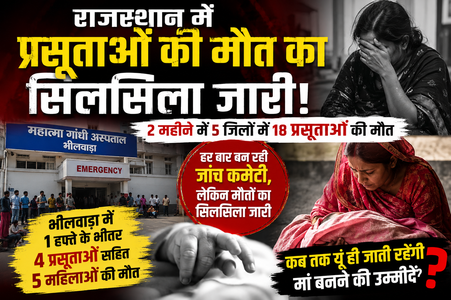 भीलवाड़ा में प्रसूताओं की मौत से उठे गंभीर सवाल, 4 साल की मासूम पूछ रही—'मम्मी कब आएगी?' 