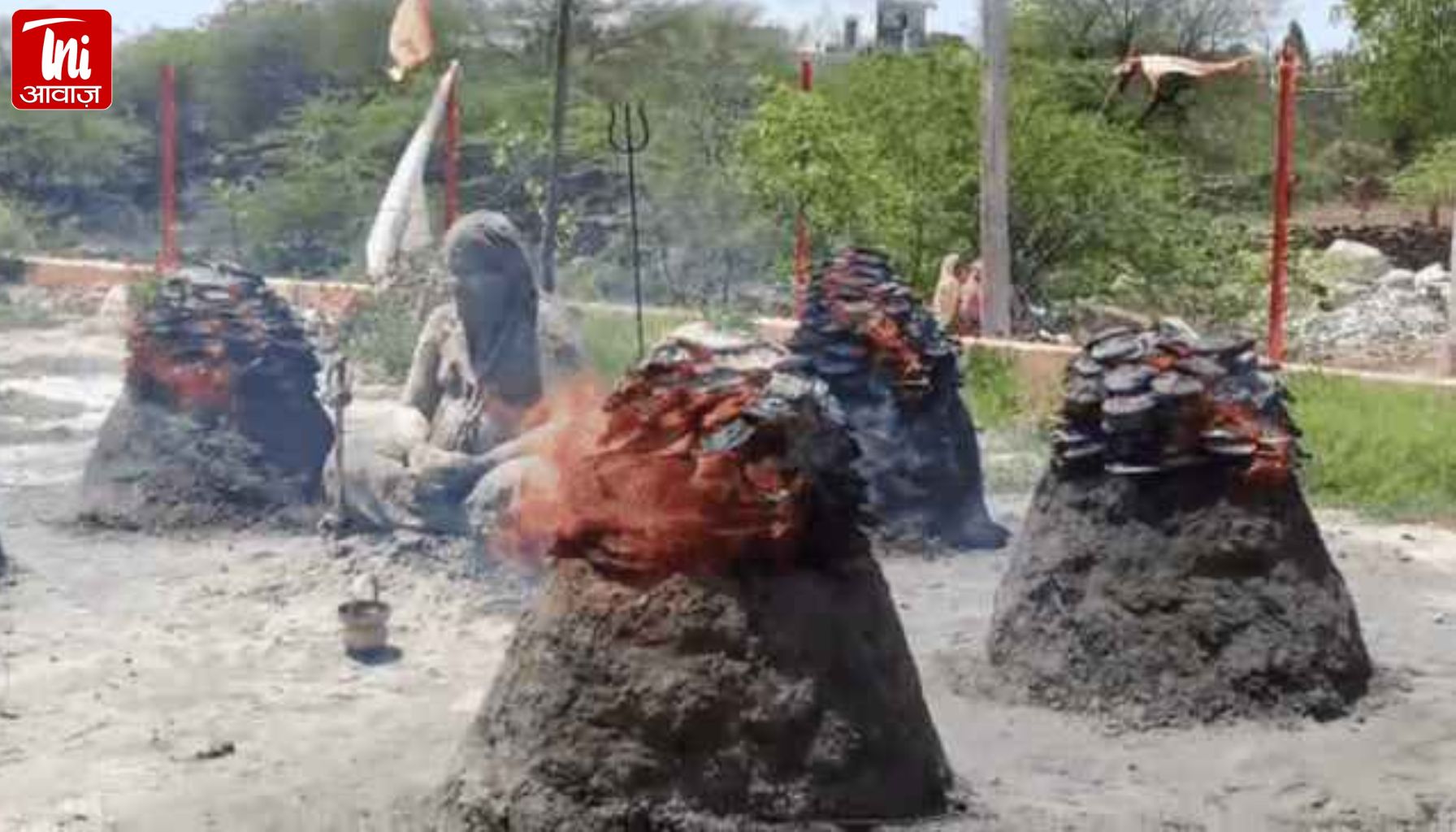 राजसमंद के 40 डिग्री तापमान में संत की अनोखी तपस्या: धधकती आग के बीच कर रहे हैं अग्निस्नान