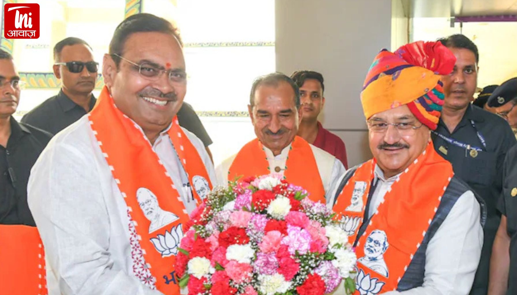 जेपी नड्डा पहुंचे जयपुर: अहिल्याबाई होल्कर की 300वीं जयंती पर होंगे शामिल, सीएम भजनलाल ने किया स्वागत