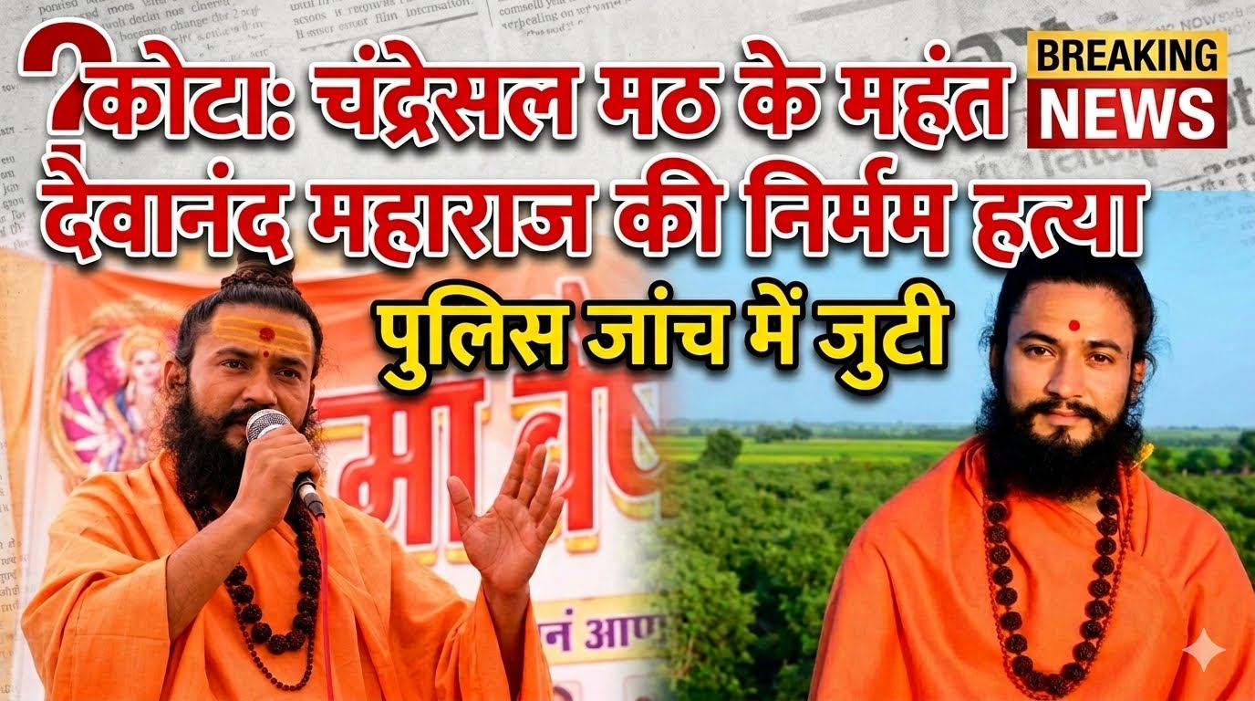 कोटा: चंद्रेसल मठ के महंत देवानंद महाराज की निर्मम हत्या, पुलिस जांच में जुटी