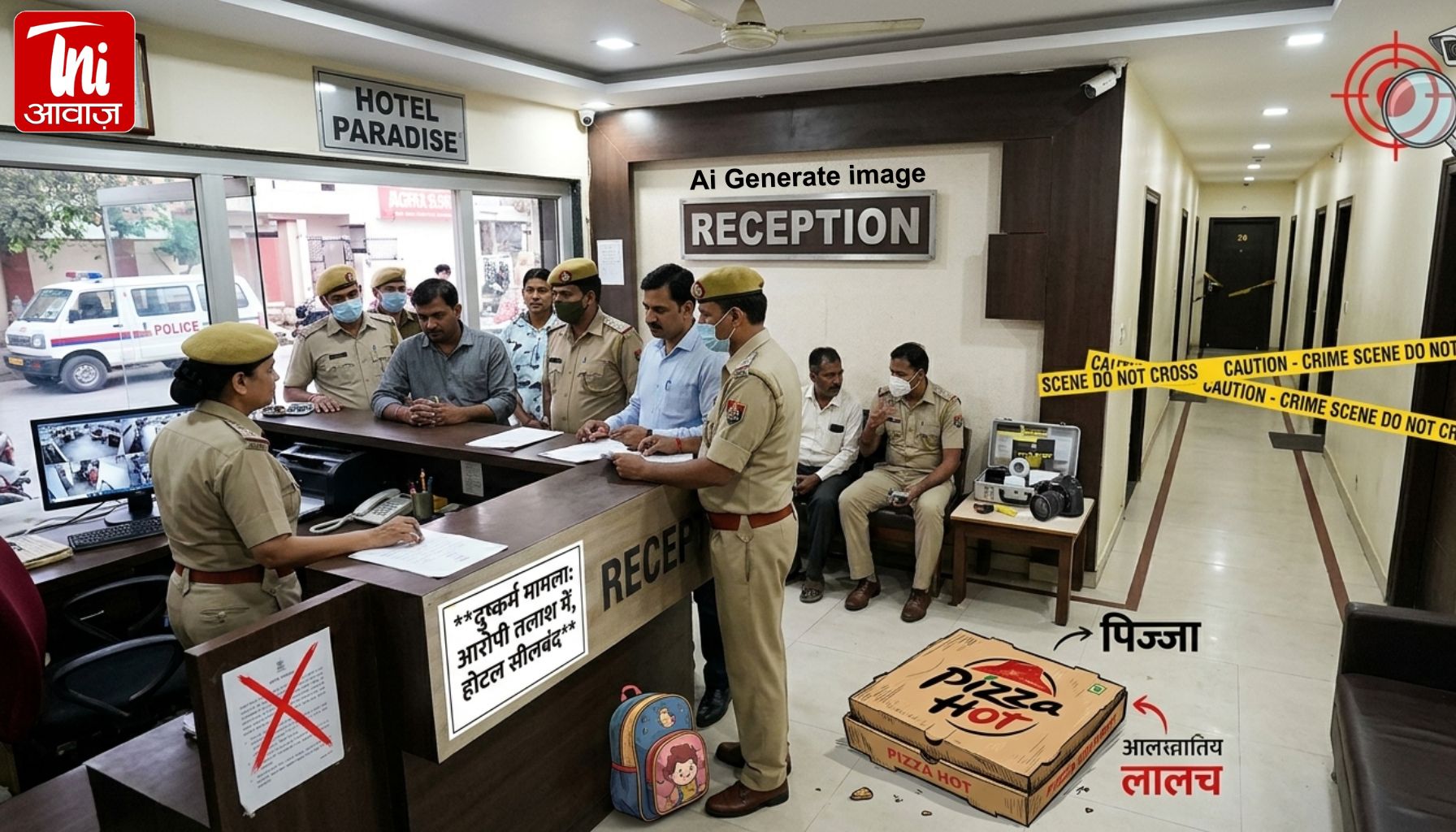 आगरा में दरिंदगी: पिज्जा खिलाने के बहाने नाबालिग को होटल ले गया युवक, मासूम की चीखों से सहमा शहर