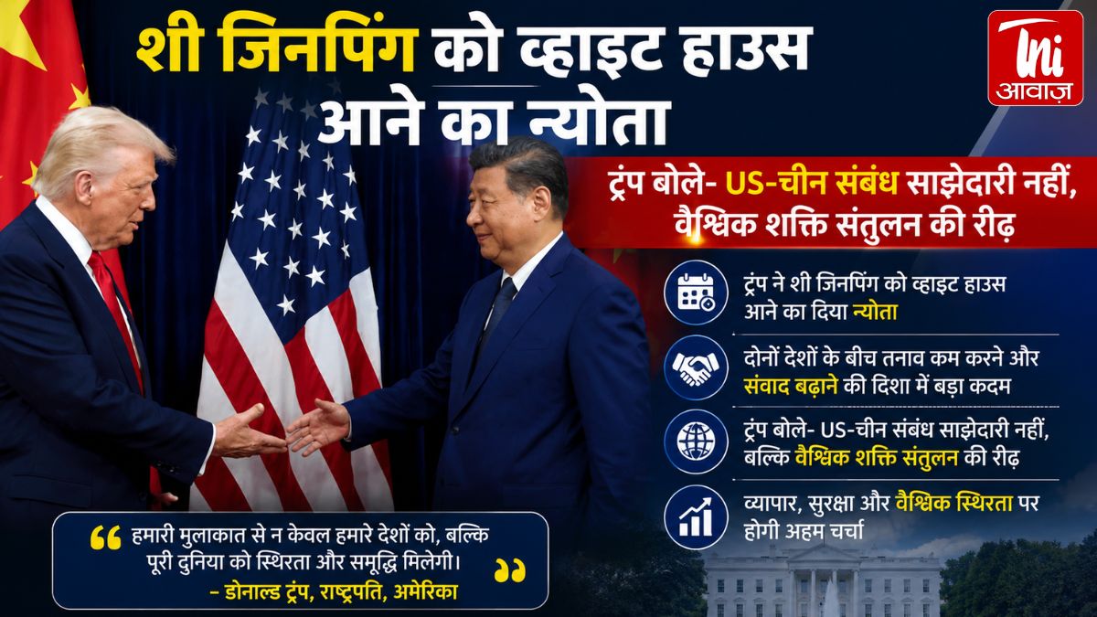 ट्रंप ने शी जिनपिंग को दिया व्हाइट हाउस आने का न्योता! बोले- US-चीन रिश्ते सिर्फ साझेदारी नहीं, दुनिया की ताकत का संतुलन हैं
