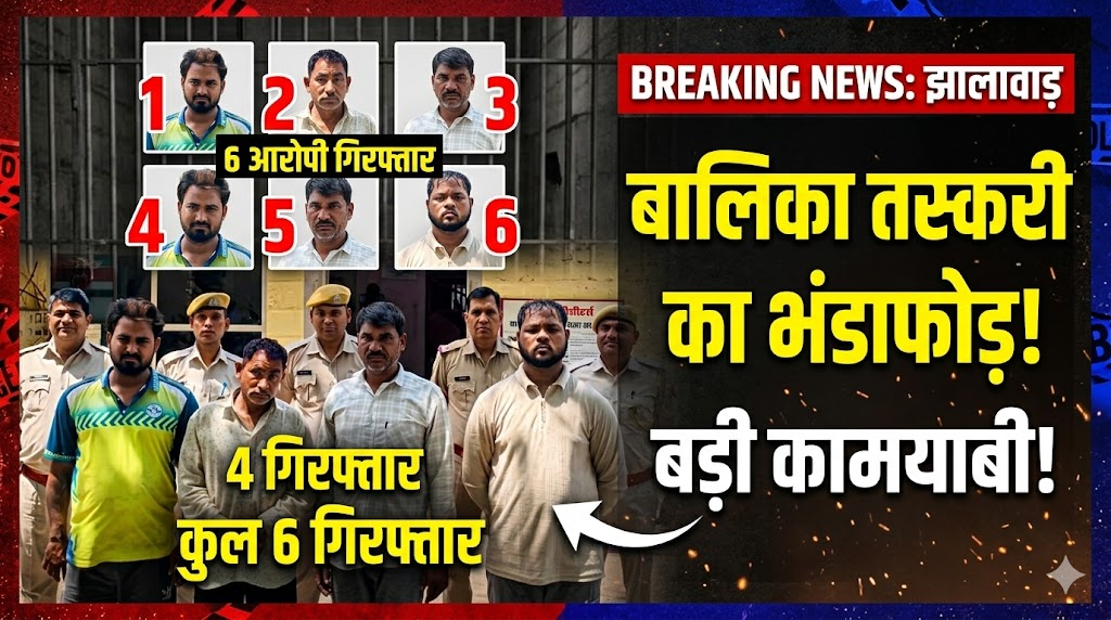 झालावाड़ में बालिका तस्करी का भंडाफोड़, छह आरोपी गिरफ्तार