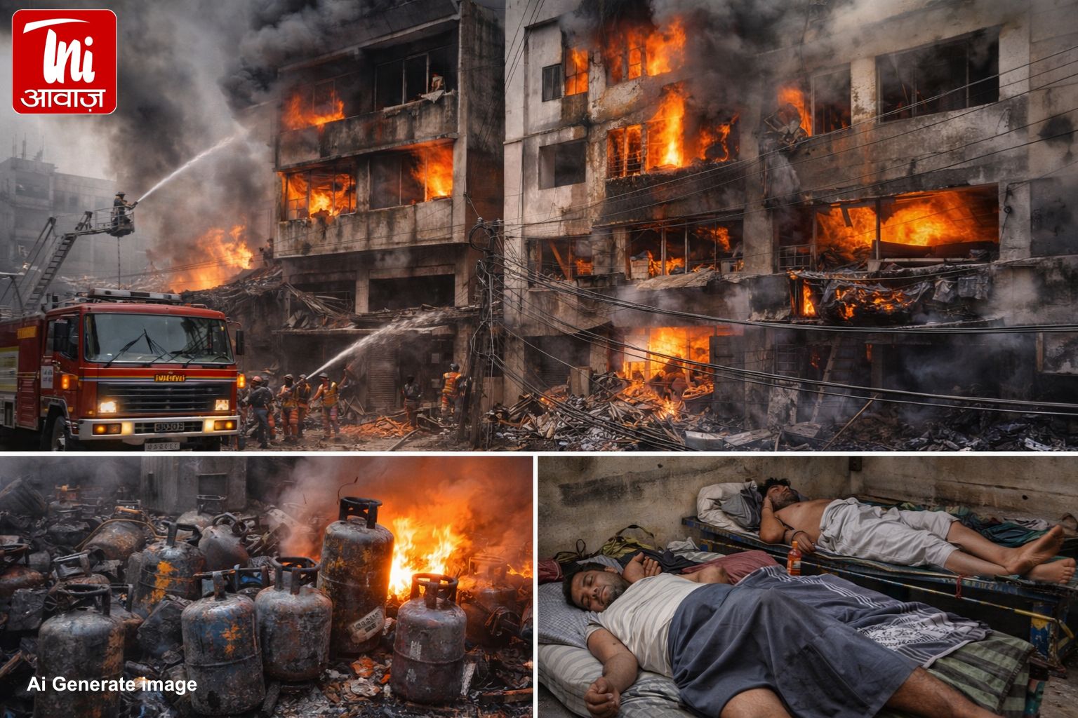 जयपुर में कूलर फैक्ट्री में भीषण आग: 3 मंजिला बिल्डिंग में फंसे थे सिलेंडर, 40 फायर ब्रिगेड ने 4 घंटे बाद पाया काबू