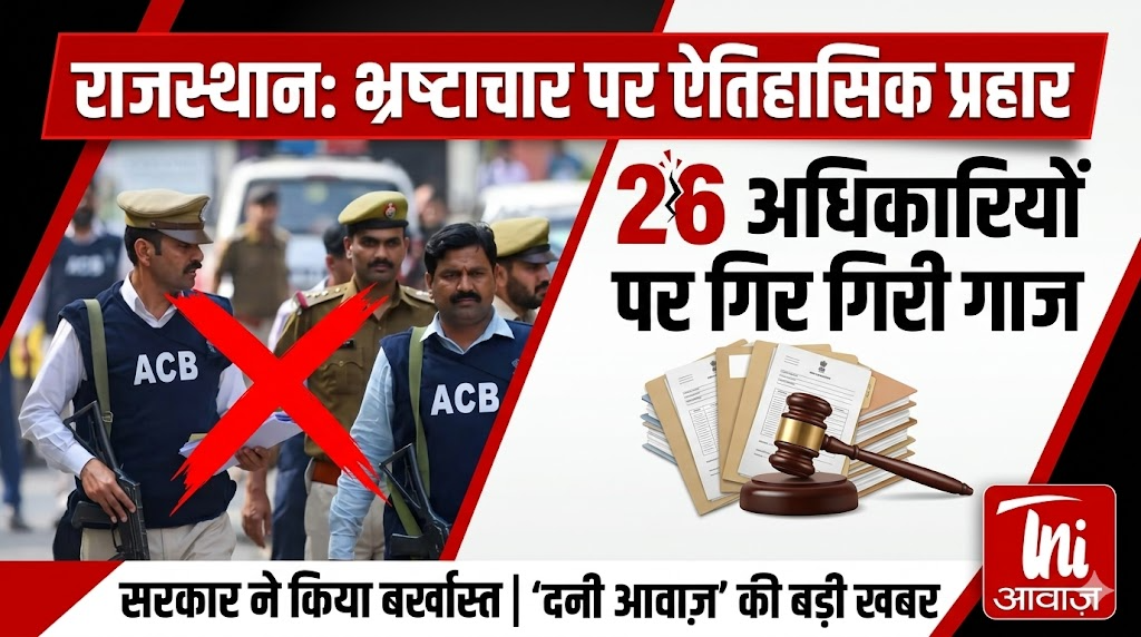 राजस्थान में भ्रष्टाचार मामलों में राज्य सरकार ने 26 अधिकारियों को बर्खास्त किया