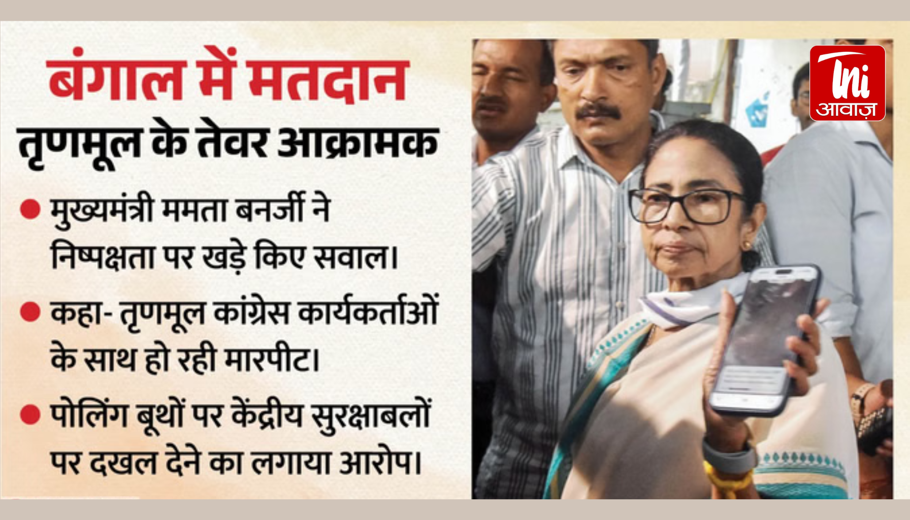 ‘ऐसा लोकतंत्र कभी नहीं देखा’: वोटिंग के बीच भड़कीं Mamata Banerjee, केंद्रीय बलों पर लगाए गंभीर आरोप