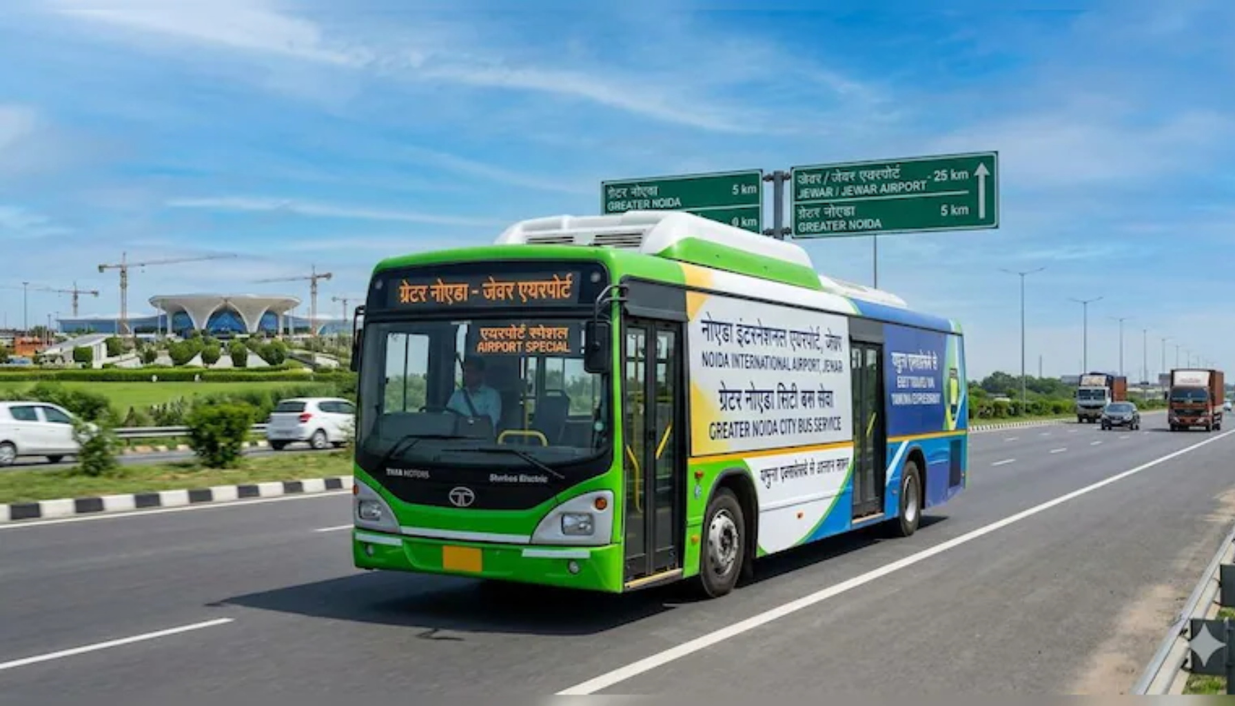 ग्रेटर नोएडा में दौड़ेंगी इलेक्ट्रिक सिटी बसें, जेवर एयरपोर्ट पहुंचना होगा बेहद आसान; जानिए पूरे रूट