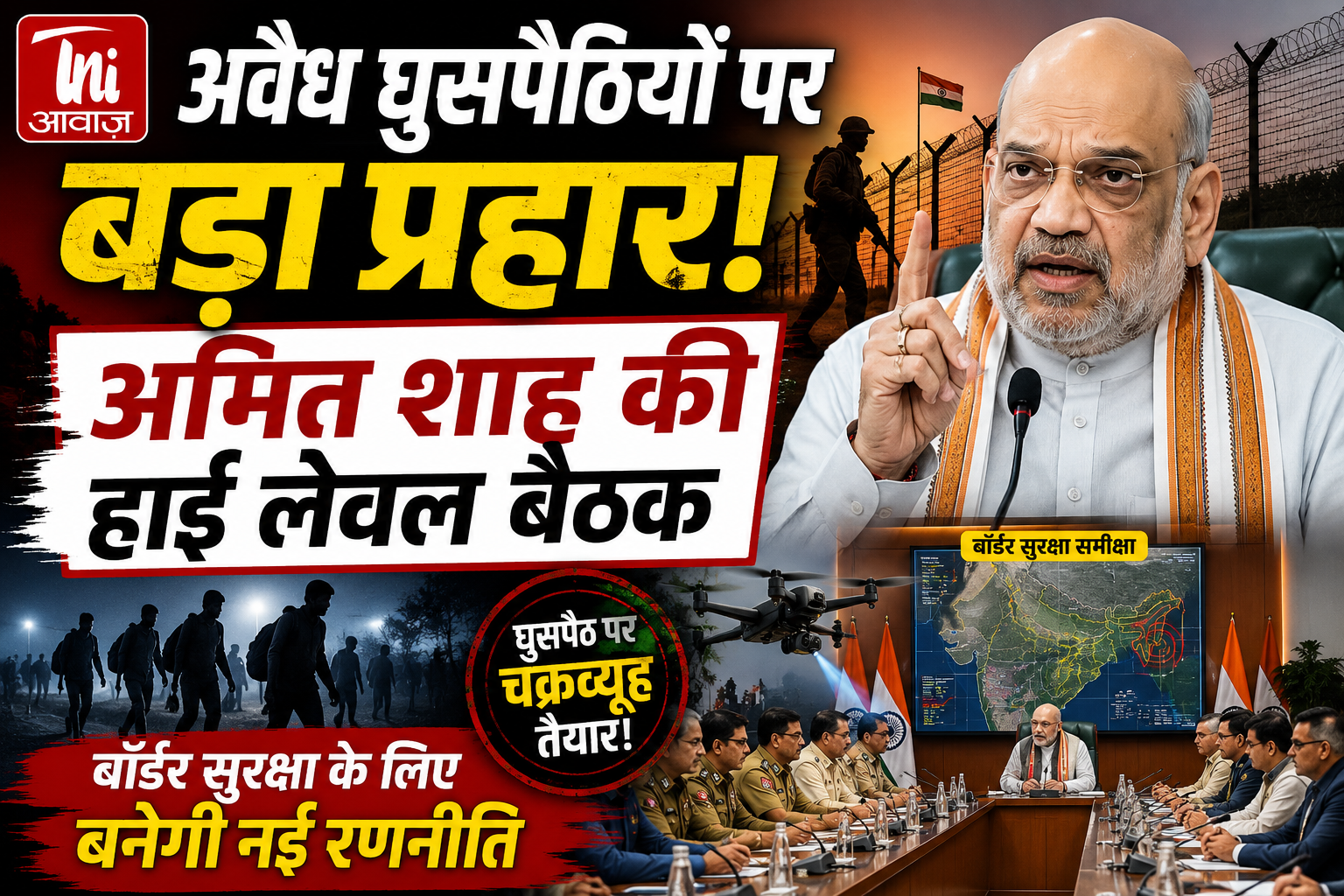 अवैध घुसपैठियों पर बड़ा प्रहार! अमित शाह की हाई लेवल बैठक